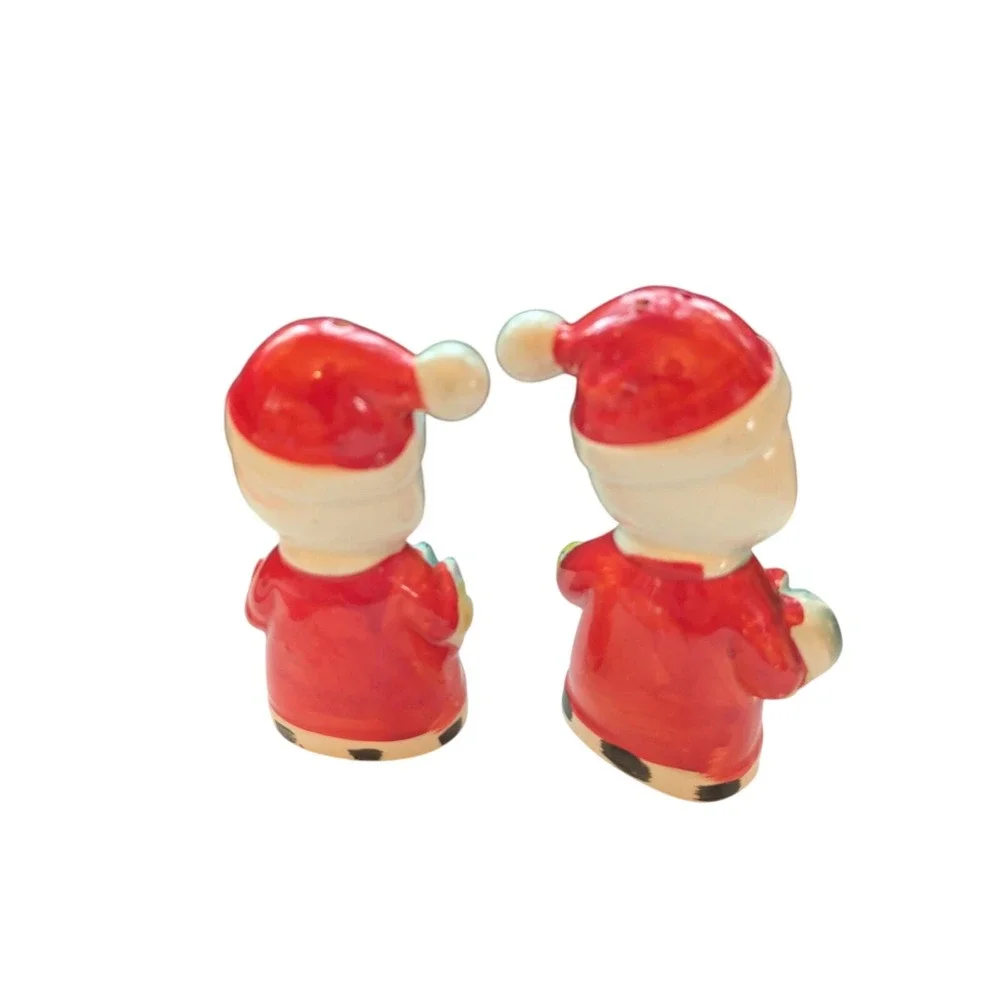 Vintage Ceramic Santa Claus Merry Christmas Salt Pepper Shakers Japan‎